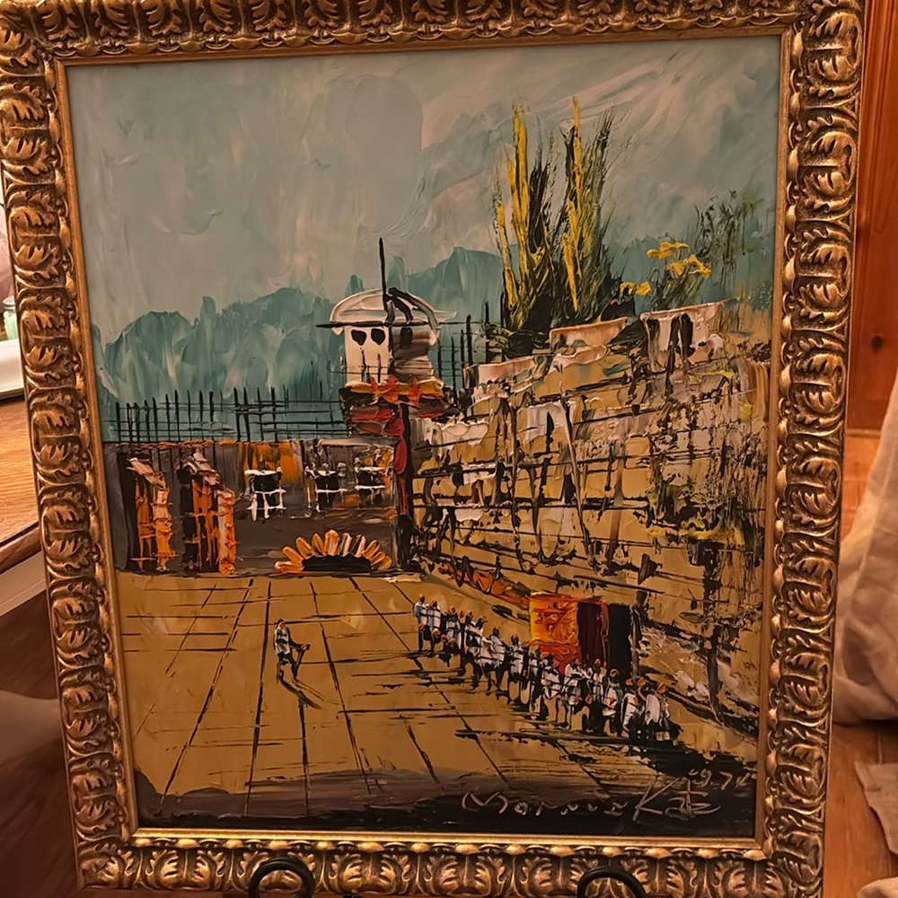 20 c24 oil on board. Wailing Wall